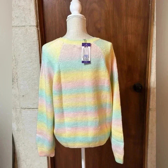BB Dakota by Steve Madden Yellow Pastel Ombre Pullover Sweater Plus Size XXL New - Picture 12 of 12
